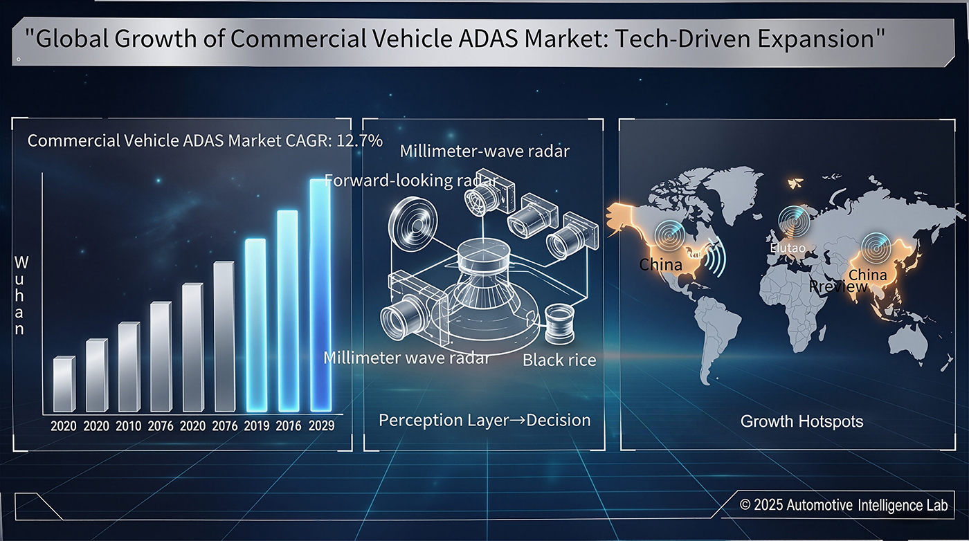 Global Commercial Vehicle ADAS Market Grows Rapidly, 360° Panoramic System Becomes Standard Configuration