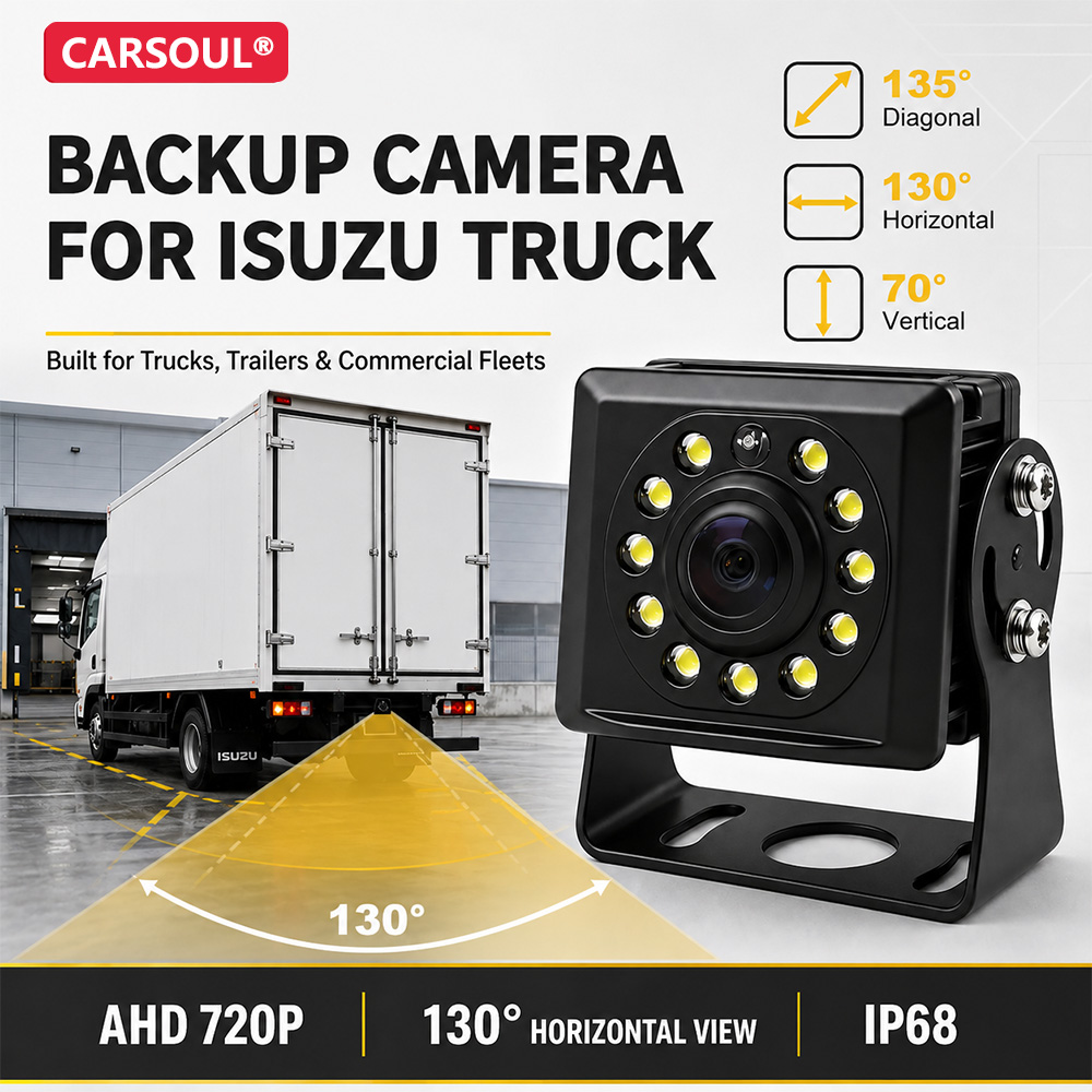 For Isuzu Truck Rear View Camera AHD 720P IP68 130&deg; Wide-Angle Backup Camera